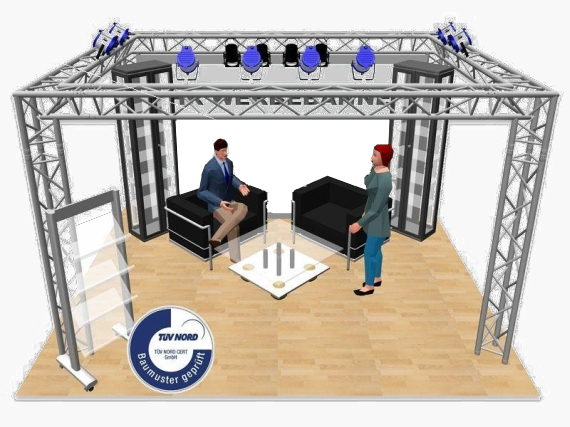 konstrukcja sceniczna, trisystem, scena, estrada, stoisko targowe